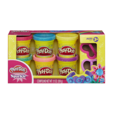 Hasbro 孩之寶 Play-Doh 培樂多 閃亮黏土組, 6色, 336g, 1盒