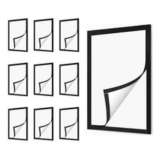 Damaon 黏貼式磁吸框架佈告欄相框, 10個, 黑色