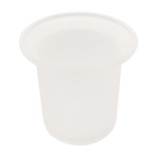 DAY&DAY 日日家居 霧面玻璃 馬桶刷杯, 白色