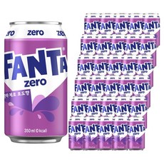 환타 제로 포도향 탄산음료, 350ml, 48개