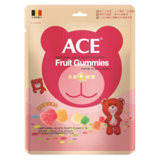 ACE 水果Q軟糖, 無色素 無防腐劑 無反式脂肪 比利時進口, 240g, 1包