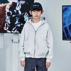 블루테일 아동용 다이마루 면 후드집업 AYG3JP03LG