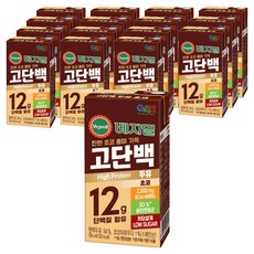 베지밀 고단백 두유 초코, 190ml, 16개