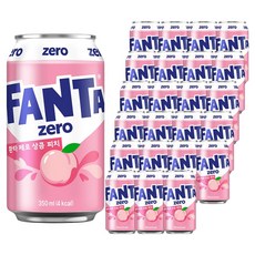 환타 제로 상큼 피치 탄산음료, 350ml, 24개