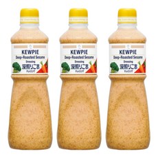 큐피 딥 로스티드 참깨 드레싱, 1L, 3개