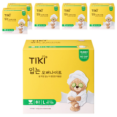 티키 입는 오버나이트 화이트, 대형, 8개입, 6개
