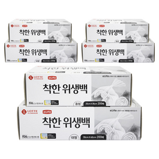 롯데이라이프 착한 위생백 중형 25cm x 35cm + 대형 30cm x 40cm, 혼합, 200개, 3세트
