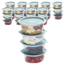 可微波冷凍透明密封保鮮盒+天藍色蓋子 6號組 650ml, 保鮮盒 8個, 5組