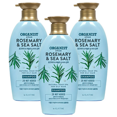 오가니스트 로즈마리 앤 씨솔트 딥클렌징 샴푸, 500ml, 3개