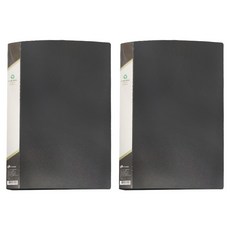 雙德 PP主色板資料簿 40頁 A4, 黑色, 2本