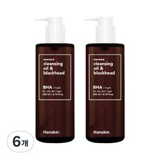 한스킨 클렌징오일 앤 블랙헤드 BHA, 200ml, 6개