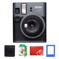 인스탁스 mini 41 블랙 + 미니필름 20p + 케이스 블랙 + 오리진 미니앨범 랜덤발송 + 미니자석액자 랜덤발송 instax mini 41, 1세트
