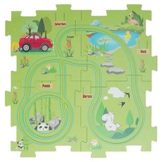 葉子小舖 拼圖軌道車 基礎拼圖 陸地, 4片, 1組