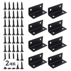 OON 스테인리스 직사각형 꺽쇠 A타입 8p + 피스못 40p, 2세트