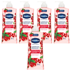 바세린 슈퍼푸드 바디로션 크랜베리, 390ml, 5개