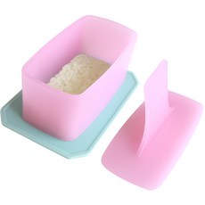 알콩샵 실리콘 받침대가 있는 무스비 김밥틀 + 실리콘 받침대 세트, 핑크(김밥틀), 1세트