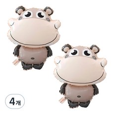 泰坦生日派對動物氣球, 河馬, 4個