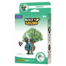 mierEdu 3D仿真音效立體拼圖 PP1118, 108片, 孔雀, 1盒