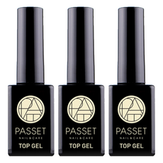 刻面明亮指甲頂部凝膠, 透明色, 10ml, 3個