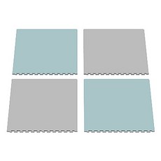 베이직 퍼즐매트 4p, 블루 + 그레이, 1개