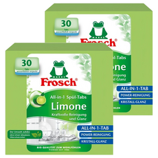 Frosch 德國小綠蛙 綠檸檬洗碗機專用洗碗錠 30個裝, 540g, 2個