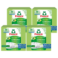 Frosch 德國小綠蛙 綠檸檬洗碗機專用洗碗錠 30個裝, 540g, 4個
