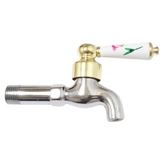 彩繪陶瓷長栓 台灣製造 全銅水龍頭本體 陶瓷芯, 1個