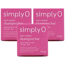 심플리오 제로웨이스트 샴푸바 두피진정용 자몽향, 100g, 3개