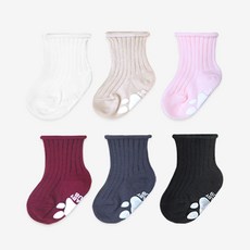 HI BABY CLUB 女童捲邊羅紋襪 6件組