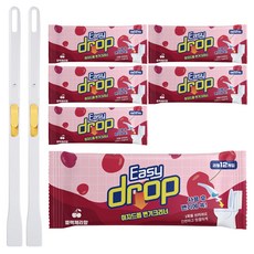 Easy drop 馬桶清潔刷 新手柄組 黑櫻桃香, 淺黃色, 6個