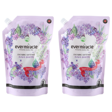 ever miracle EM 超濃縮衣物柔軟精 丁香花綻放香氛 補充包, 800ml, 2個