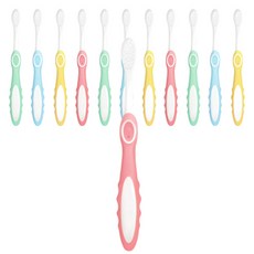 Doctor's Cotton Candy 細毛嬰兒牙刷 Step 2 12p, Blue+Green+Yellow+Red, 1組, 12件