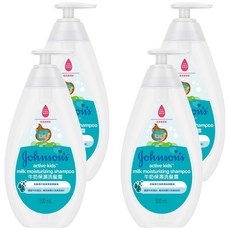 嬌生嬰兒牛奶保濕洗髮露，500ml，蘊含牛奶蛋白，維他命B5及維他命E, 4瓶