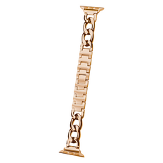 DAYA 不銹鋼牛仔鍊式單排金屬錶帶, Apple Watch 42/44/45/49mm, 玫瑰金, 1條