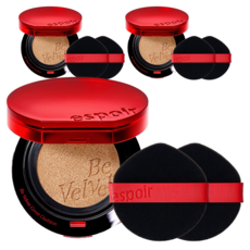 에스쁘아 비벨벳 커버 쿠션 파운데이션 13g + 퍼프 2p 세트, 23호 베이지, 3개