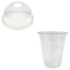Draw Life 透明PET冰杯+圓頂蓋, 410ml, 50入, 1套