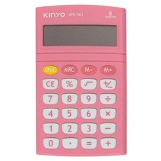 Kinyo 繽紛彩漾計算機 KPE-561, 粉紅色, 1個