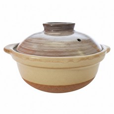 萬古5號雜炊鍋 日本製 1個, 17cm, 咖啡色 + 米色