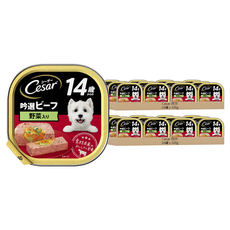 西莎 Cesar 超高齡犬 熟齡餐盒 澳洲進口優質鮮肉 營養均衡低熱量, 牛肉 + 蔬菜口味, 100g, 48罐
