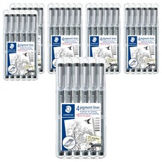 스테들러 피그먼트 라이너 308 디자인펜 6종, 흑색, 6세트