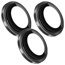 HODA 好貼 藍寶石鏡頭保護貼 原機結構設計款 鈦黑色 3個, 1組