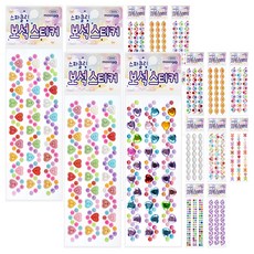 뭉구 스파클링 보석 스티커 10종 세트, 혼합색상, 2세트