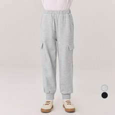 LollyTree 兒童柔軟蜜桃絨工裝束口褲