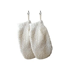 essencher 麻質去角質沐浴手套, 單一顏色, 1個, 2入