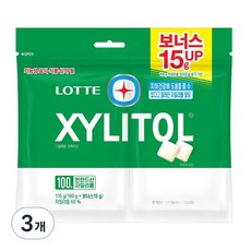 롯데자일리톨 껌 오리지날 트윈, 115g, 3개