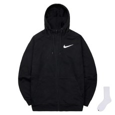 Nike男款Dry Swoosh連帽拉鍊外套 CZ6377-010+Well Done襪子