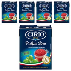 CIRIO 切丁番茄羅勒, 5個, 390g