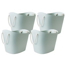 Hachiman Kasei 八幡化成 棉繩收納籃 - PE塑料, XS, 薄荷綠, 4個