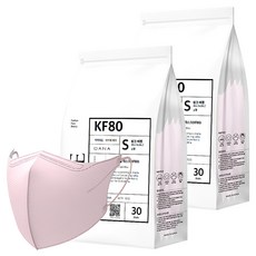 다나마스크 오브 쿨 뷰티라인 마스크 소형 KF80, 30개입, 2개, 4 핑크 버블