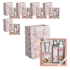 Cath Kidston 玫瑰麝香沐浴禮盒組 沐浴露 200ml+身體乳液 200ml+身體磨砂膏 30ml+香皂 80g, 6套